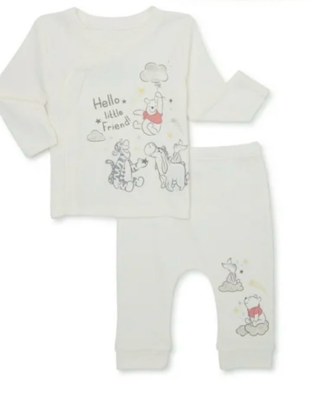 Disney Baby Wishes+Dreams 0/3M Winnie-the-Pooh & Friends 2-Piece Matching Outfit
